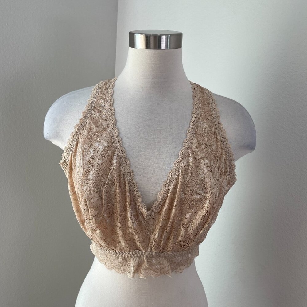 NEW Cosabella Womens XL‎ NSN Curvy Racie Racer Back Bra Bralette Camel Gold